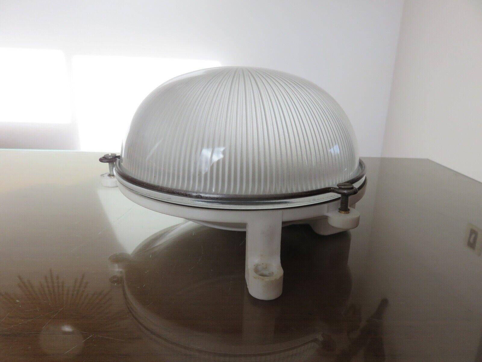 Wall lamp or ceiling lamp industrial window brand "block" France 60s 70s