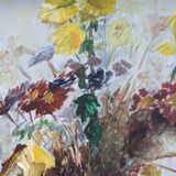 Floral painting table