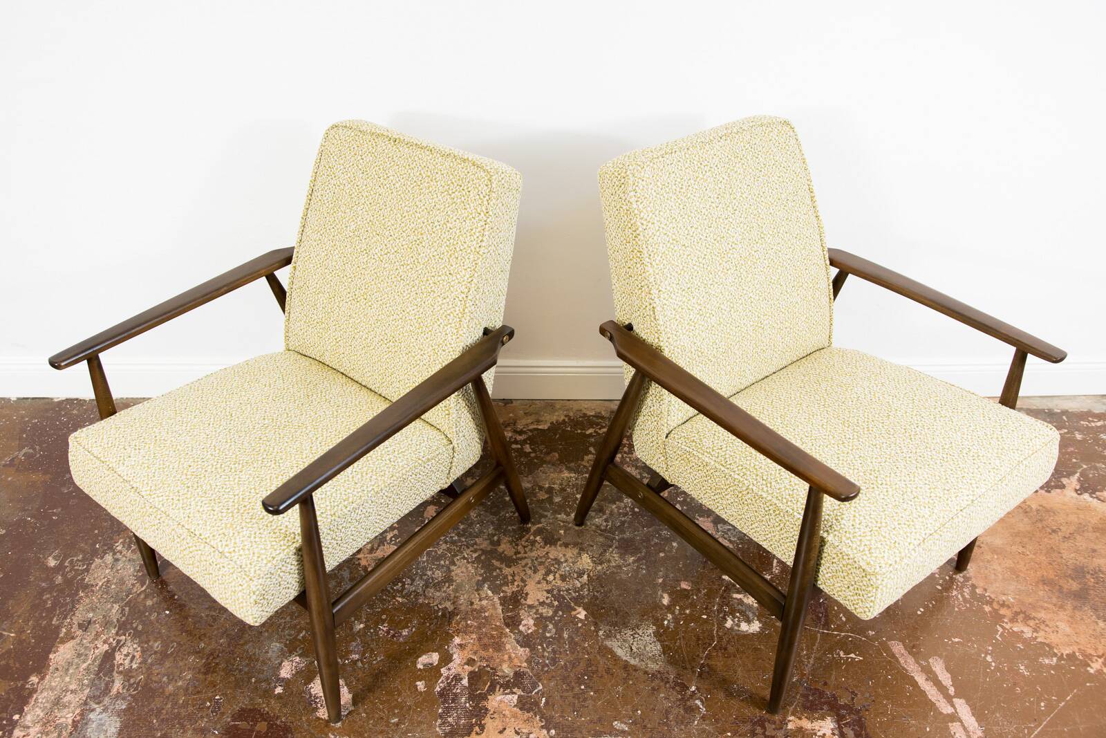 Vintage Armchairs Designed By H. Lis, Poland, 1960's, Set Of 2