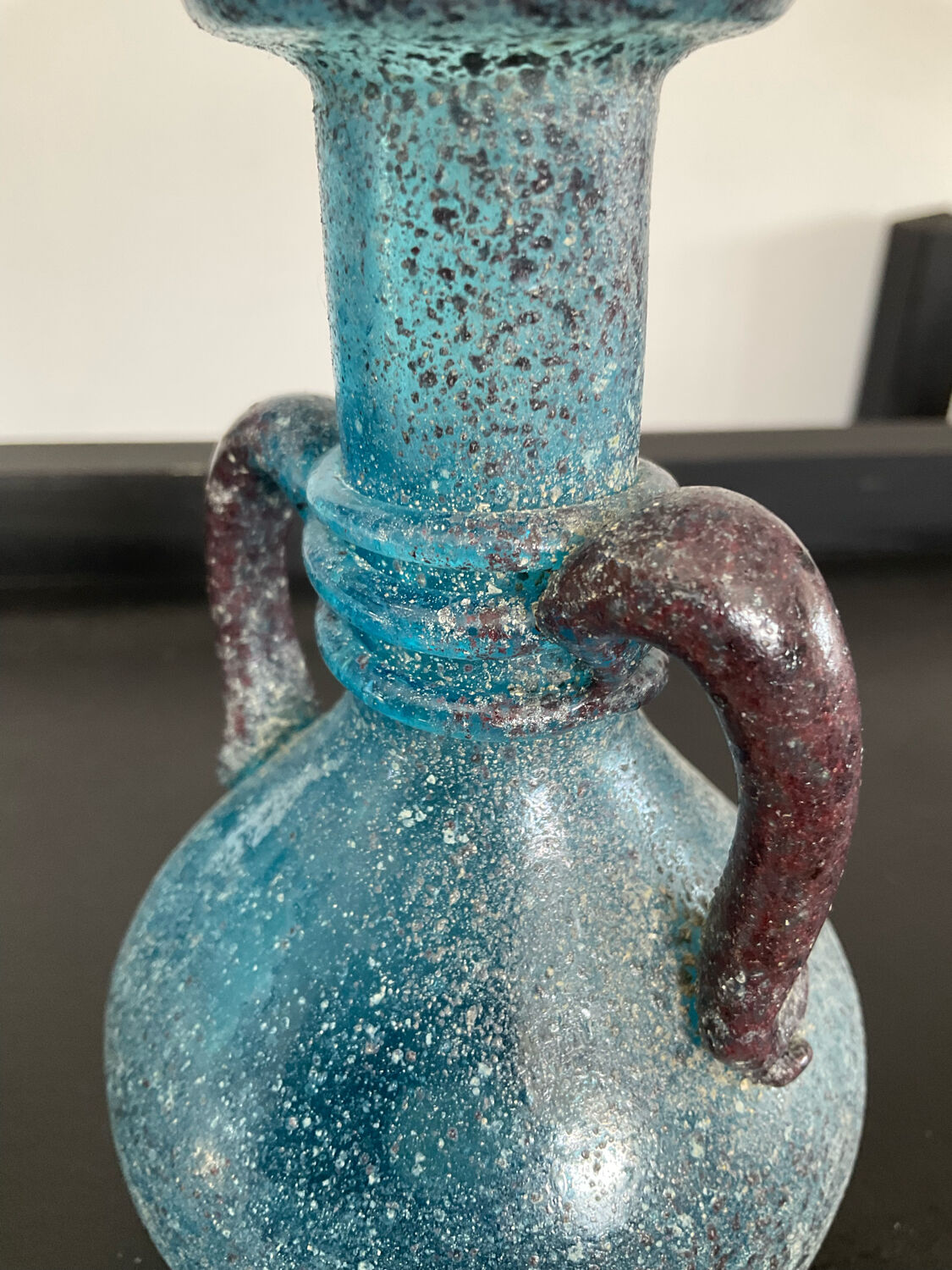 Old vase "Scovo" in Murano glass paste