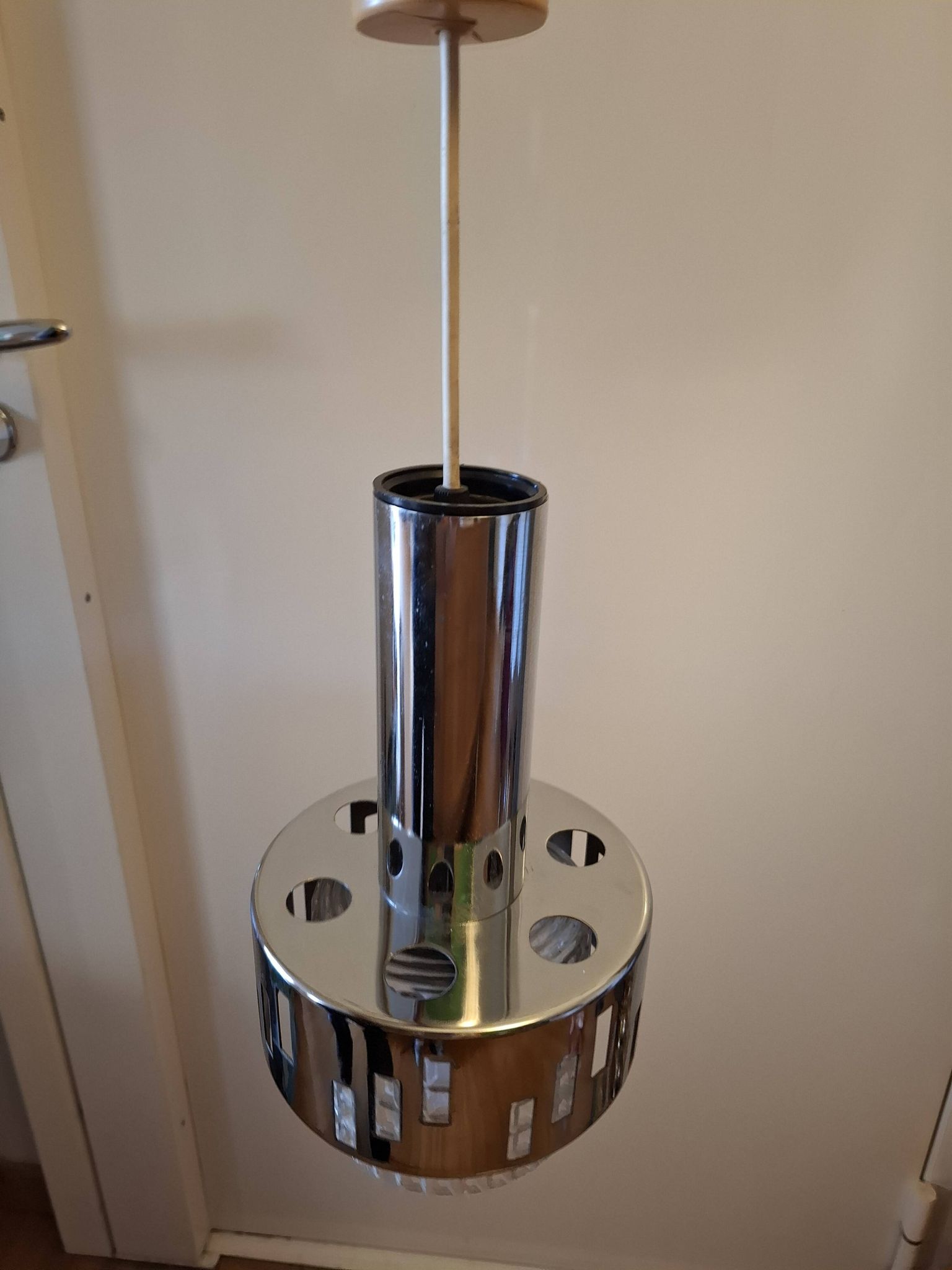 RAAK chrome metal pendant light, 1970s