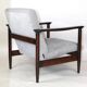 Light Grey Silver Armchair by Edmund Homa GFM-142, 1970s