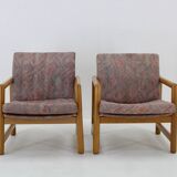 1970s Pair of Beech Armchairs and Coffee Table  by TON, Czechoslovakia