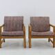 1970s Pair of Beech Armchairs and Coffee Table  by TON, Czechoslovakia