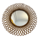 Vintage wicker art rattan mirror