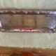 Rectangular metal top in chiseled silver color and vintage grape pattern