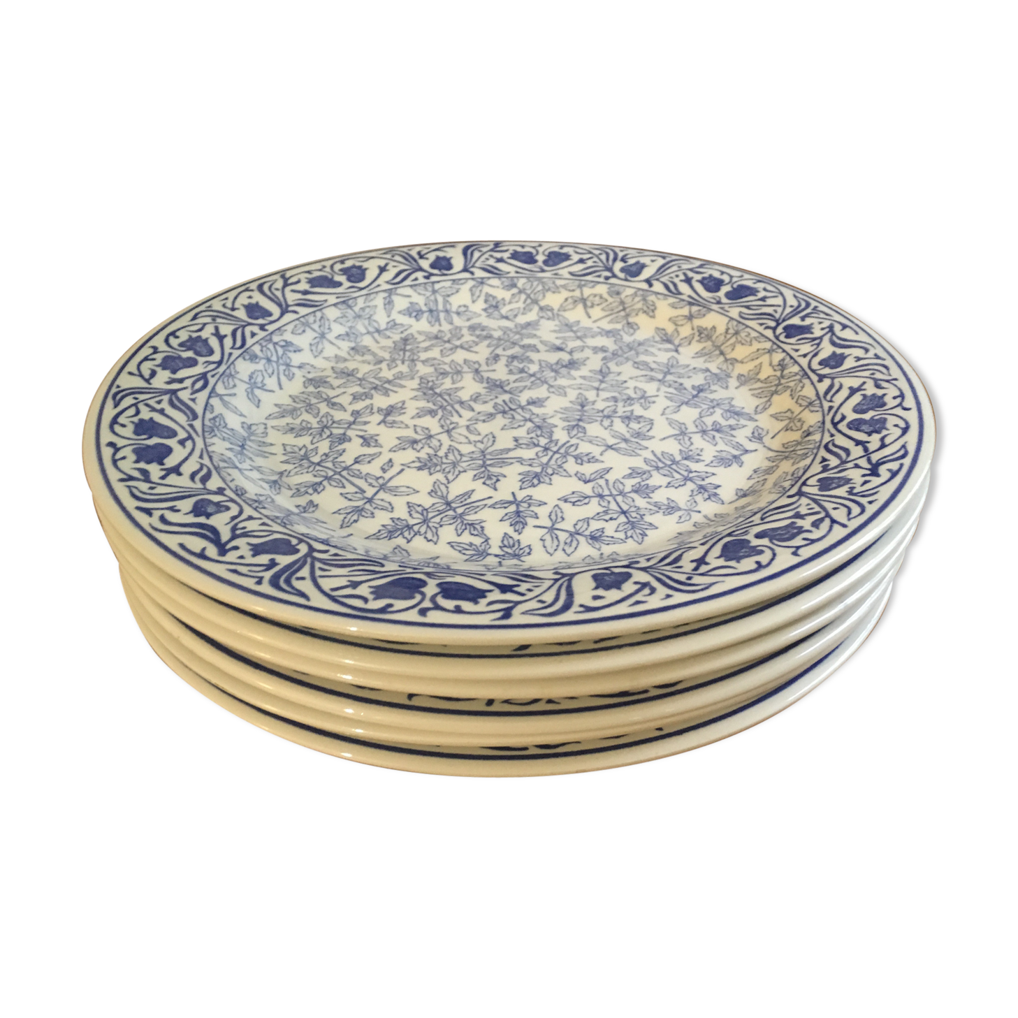 Lot de 6 assiettes en gien