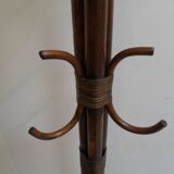 Vintage standing coat rack in bamboo