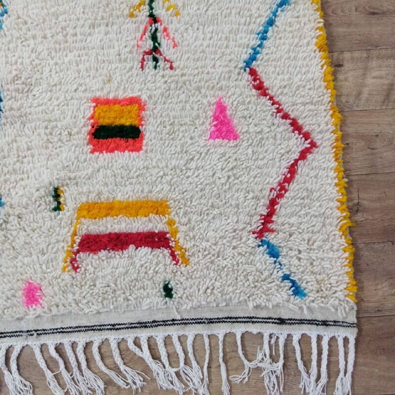 Handmade wool Berber rug 300x186 cm