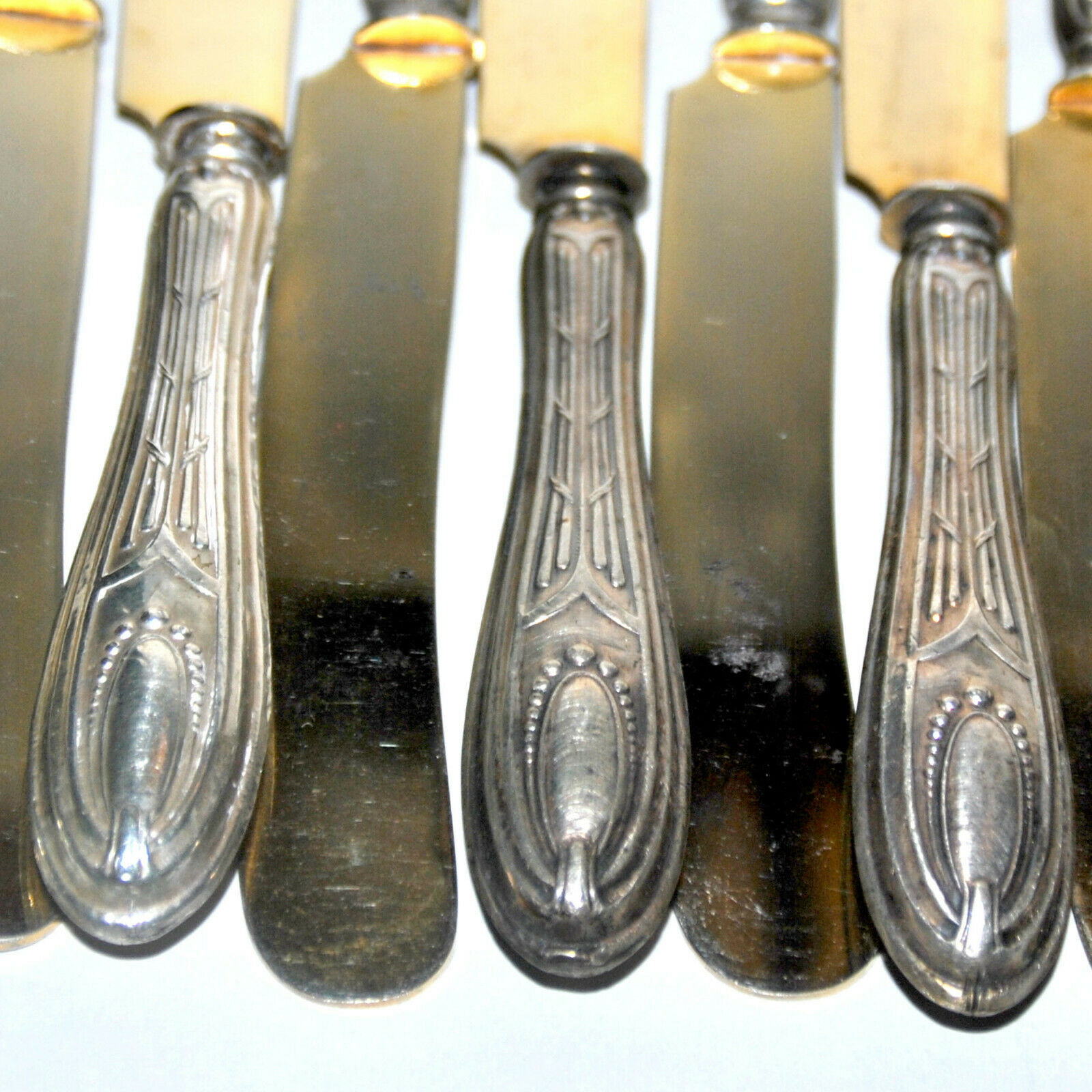 Silver knives and forks 800 goldsmith VM 1900