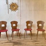 Set of 4 Gentiane bistro chairs by Baumann