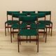 Set of six teak chairs, Danish design, 1970s, production: Denmark