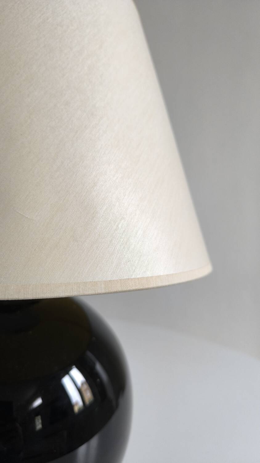 Black opaline ball lamp 1950