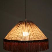 Suspension bella — rayures terra, franges bohème