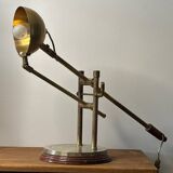 Adjustable brass desk lamp 1940s France