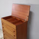 Commode en teck du milieu du siècle, 1970, avec compartiment à couvercle