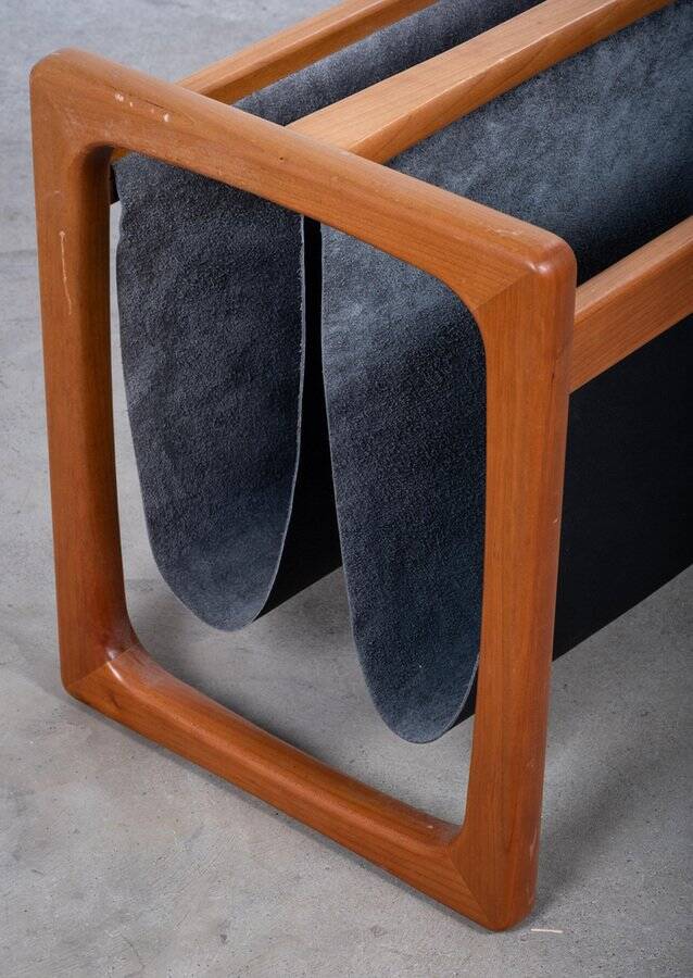 Teak Magazine Holder attributed to Aksel Kjersgaard, Denmark, 1960s