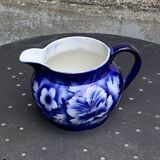 Milk jug with blue and gold peony pattern, made in England,