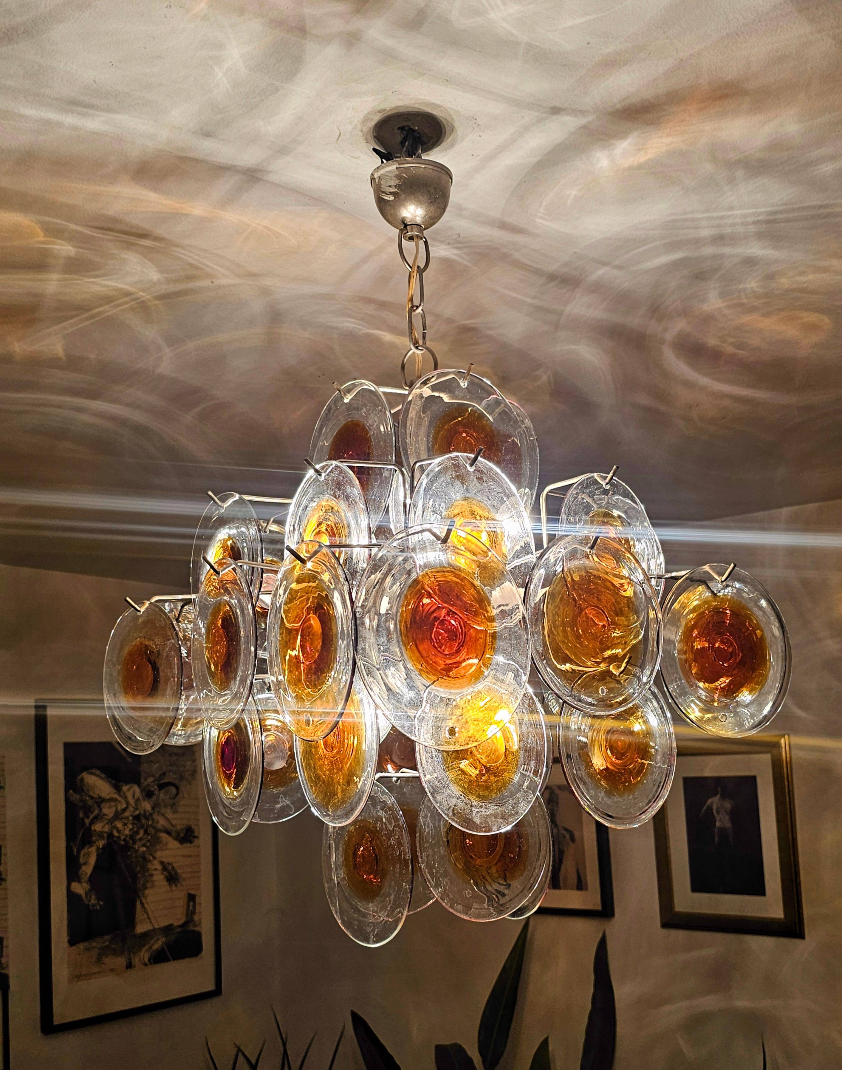 Glass pendant by Gino Vistosi, Mid-Century Modern style