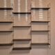 1960s IRON AND SHEET METAL WALL SHELVES