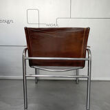 'Klinte' armchair for Ikea, chrome & leather design Tord Bjorklund 1970s chair