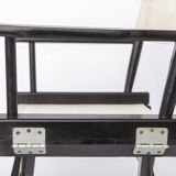 Pair of Vintage Director’s Chairs, 1970s Folding Chairs, Black Beech Wood