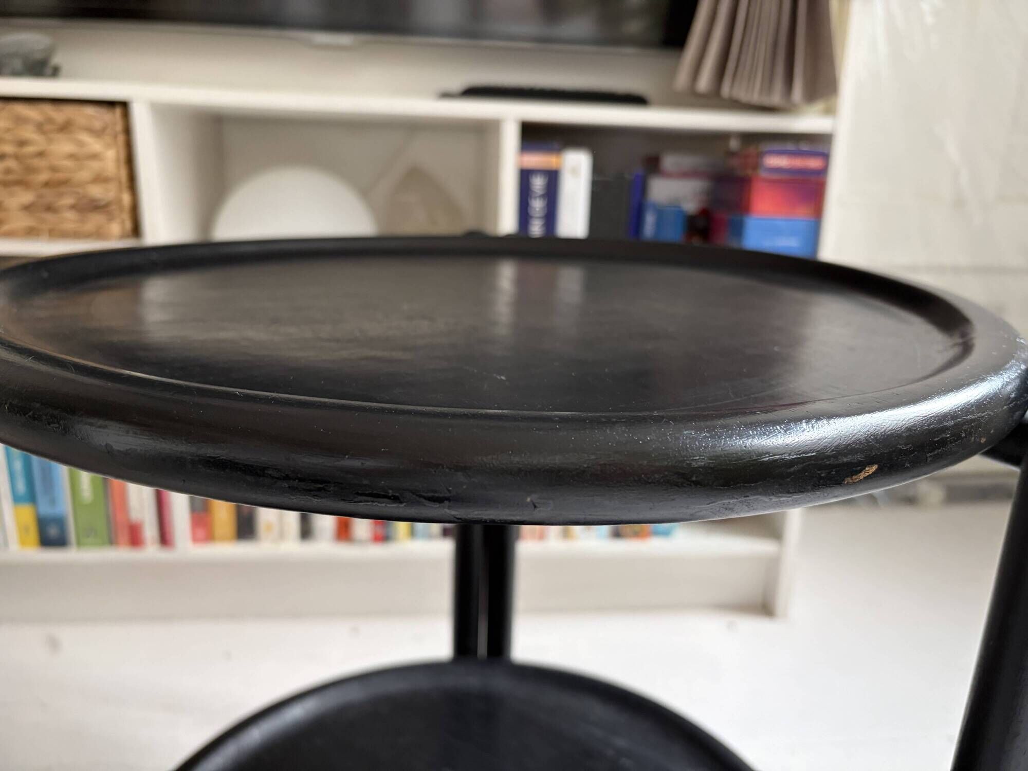 Bar cart from the 60s-70s in its factory black version, attributed to Jens Quistgaard.