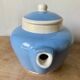 Old sky blue Digoin coffee maker
