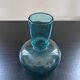 Vase en verre bullé bleu en verre bullé