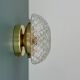 Vintage square globe wall or ceiling light in moulded glass