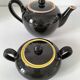 Teapot and sugar bowl Villeroy & Boch model Biarritz glossy black