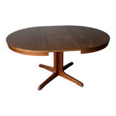Table à manger ronde extensible Baumann vintage des années 70