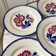 Set of 6 dessert plates gien model "cancale" 40s