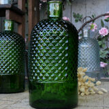 Bouteille vase en verre recyclé vert sapin