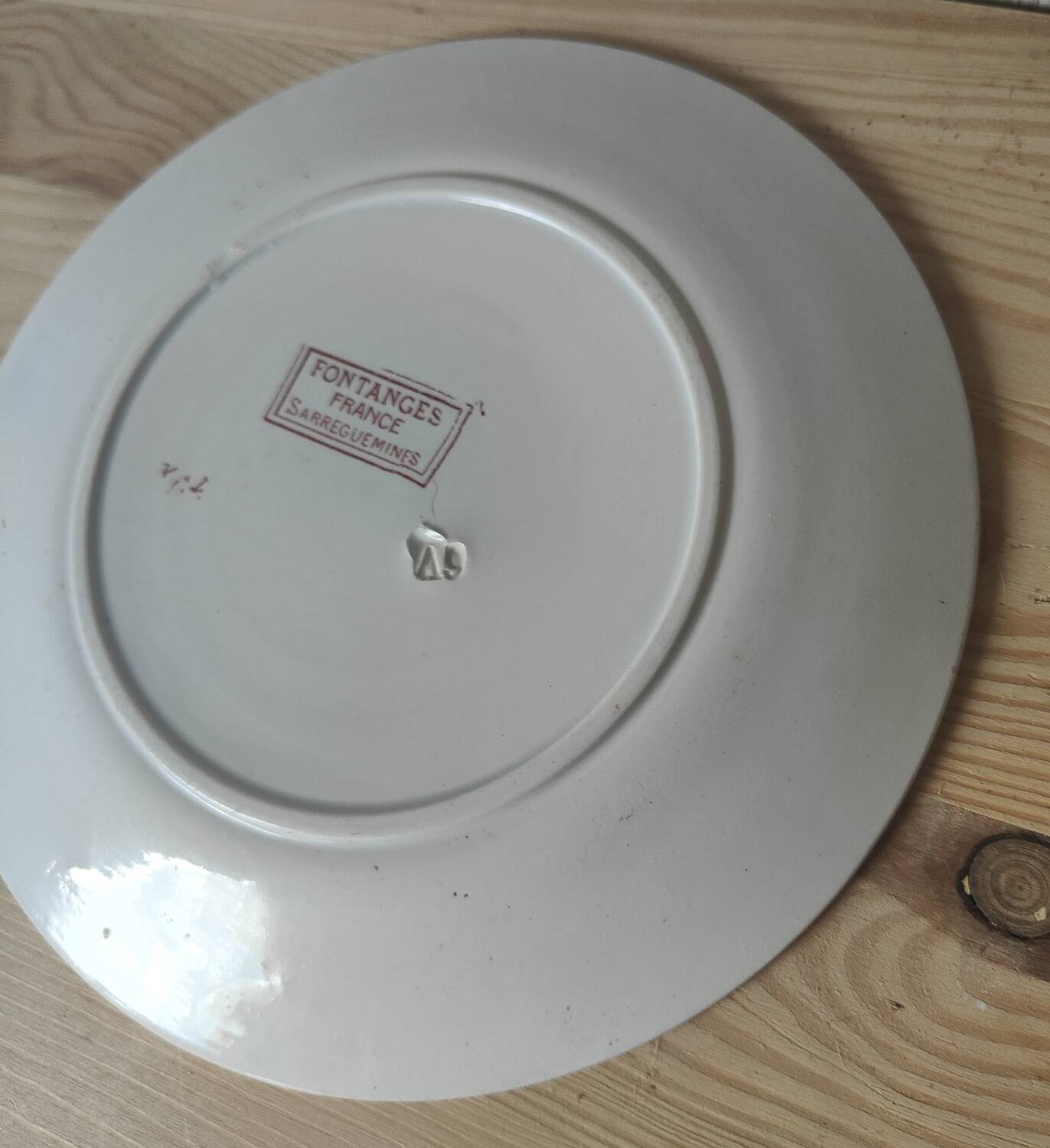 6 assiettes à dessert modèle Fontanges par Sarreguemines