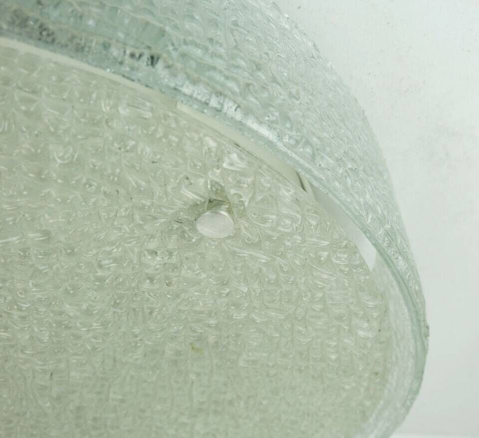 large kaiser leuchten CEILING FIXTURE flush mount thick ice glass