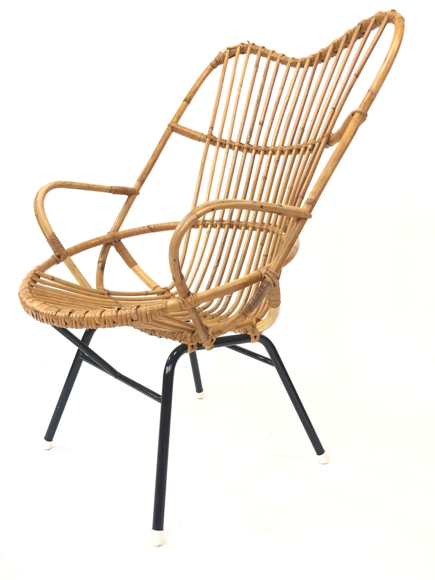 Rattan armchair by Rohe Noordwolde, 1960, Netherlands