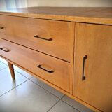 Scandinavian design sideboard in oak and mahogany