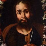 Peinture Ancienne Huile Sur Toile Saint Pierre Ecole Flamande En Italie 17ème Siècle