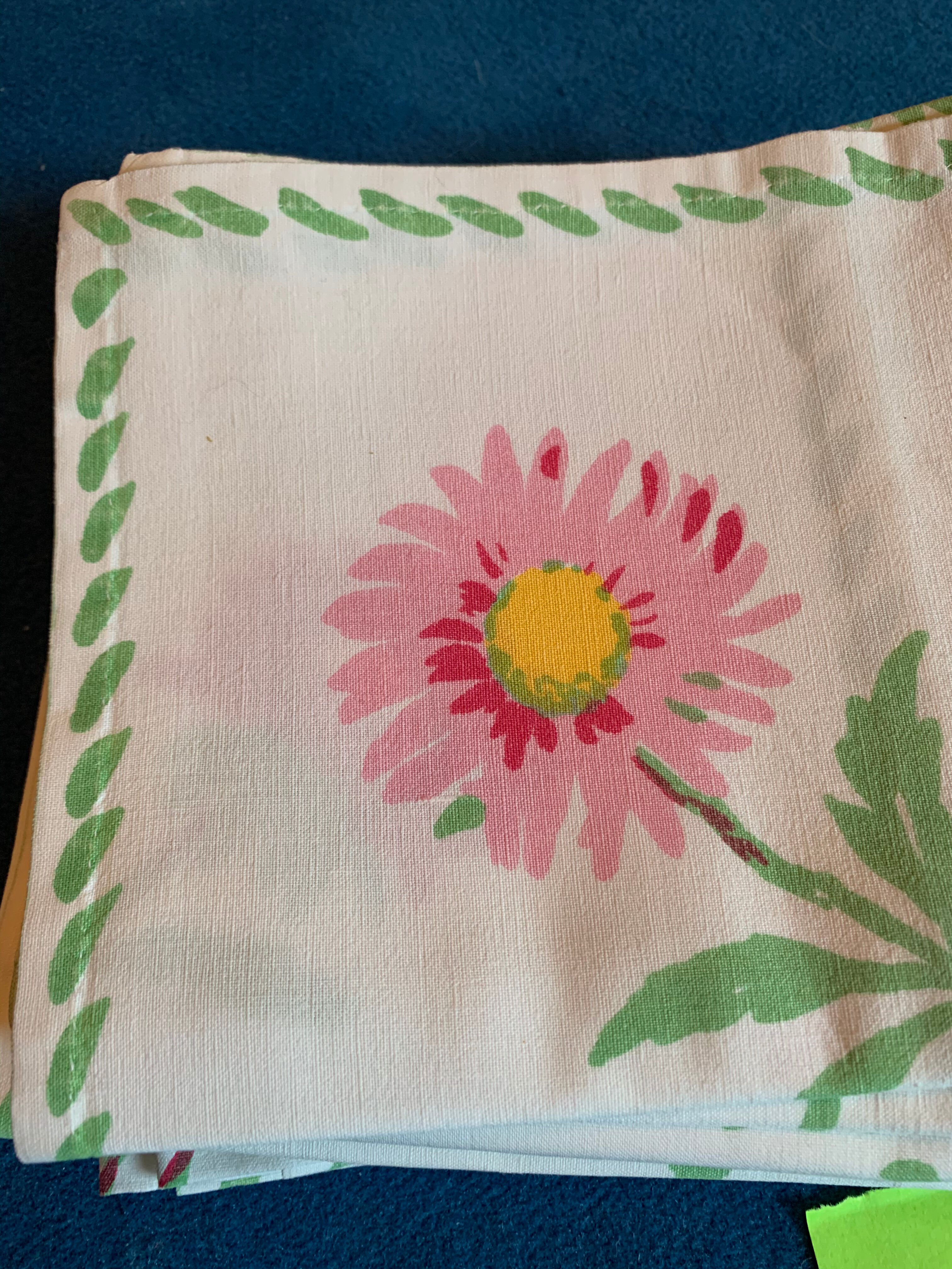 Flowery tablecloth