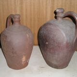 Duo of 2 old sandstone bottles