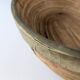 Italian oval rattan and brass centerpiece, mid-century style, 1970s
