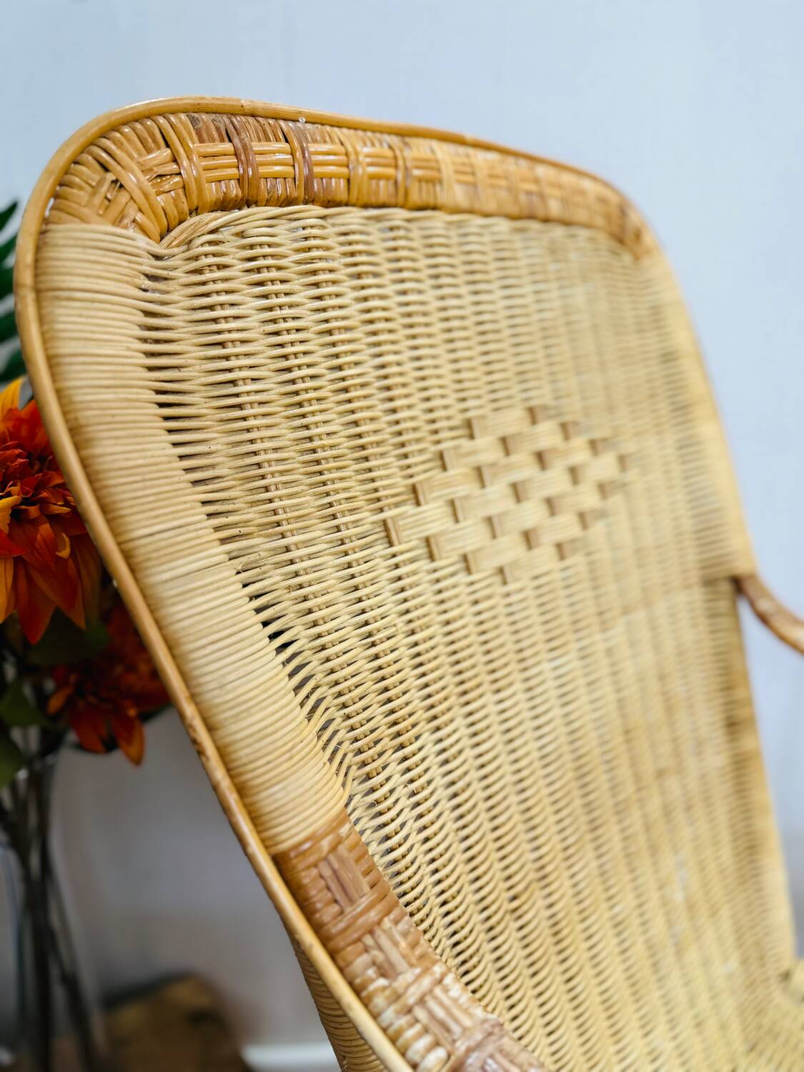 Rattan armchairs