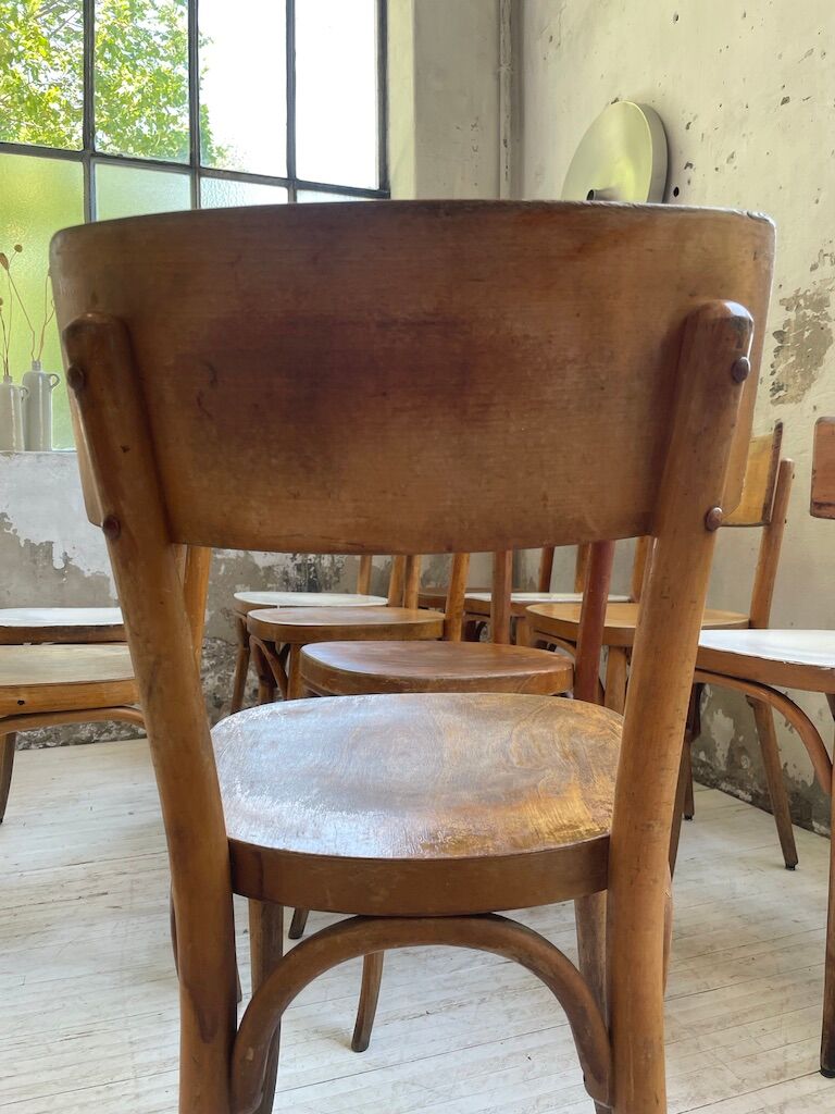 Set of 11 Baumann bistro chairs