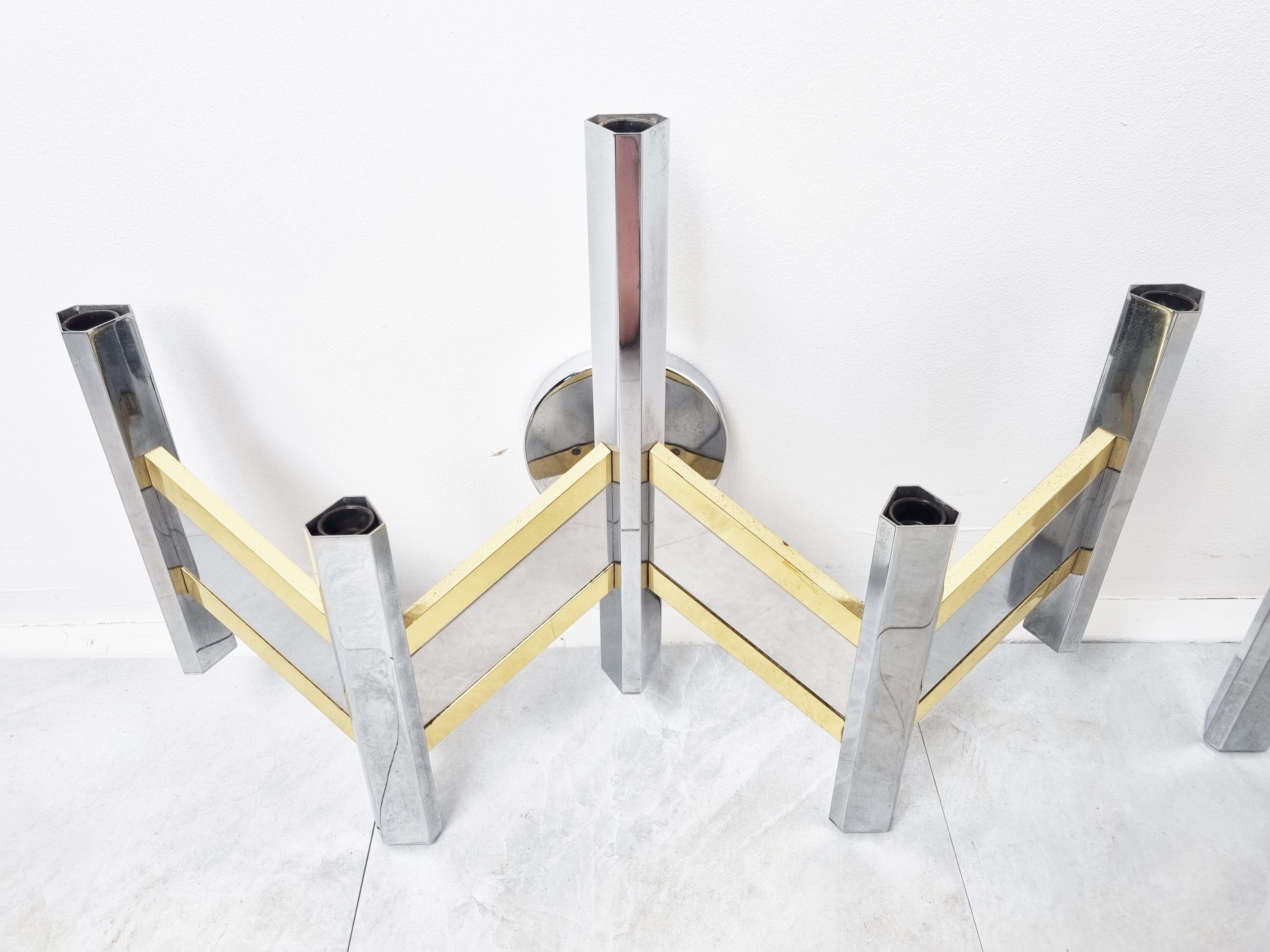 Pair of Sciolari wall lights, 1970s