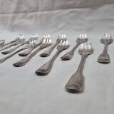 12 Cailar Bayard oyster forks, Coquille model