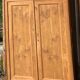 Renovated antique wardrobe in raw solid wood: wardrobe