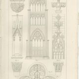 Old engraving architecture columns