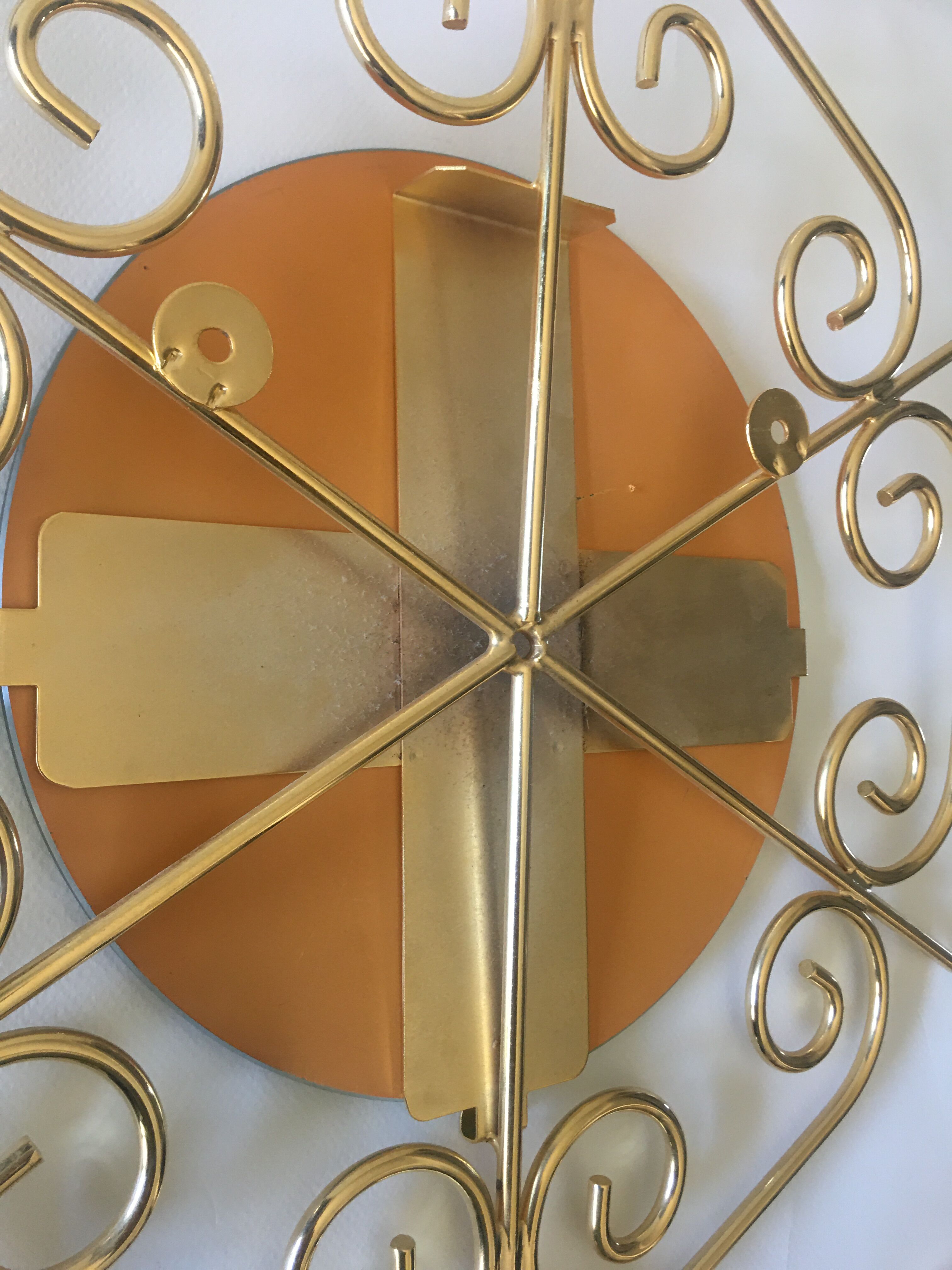 Golden metal sun mirror - 44cm