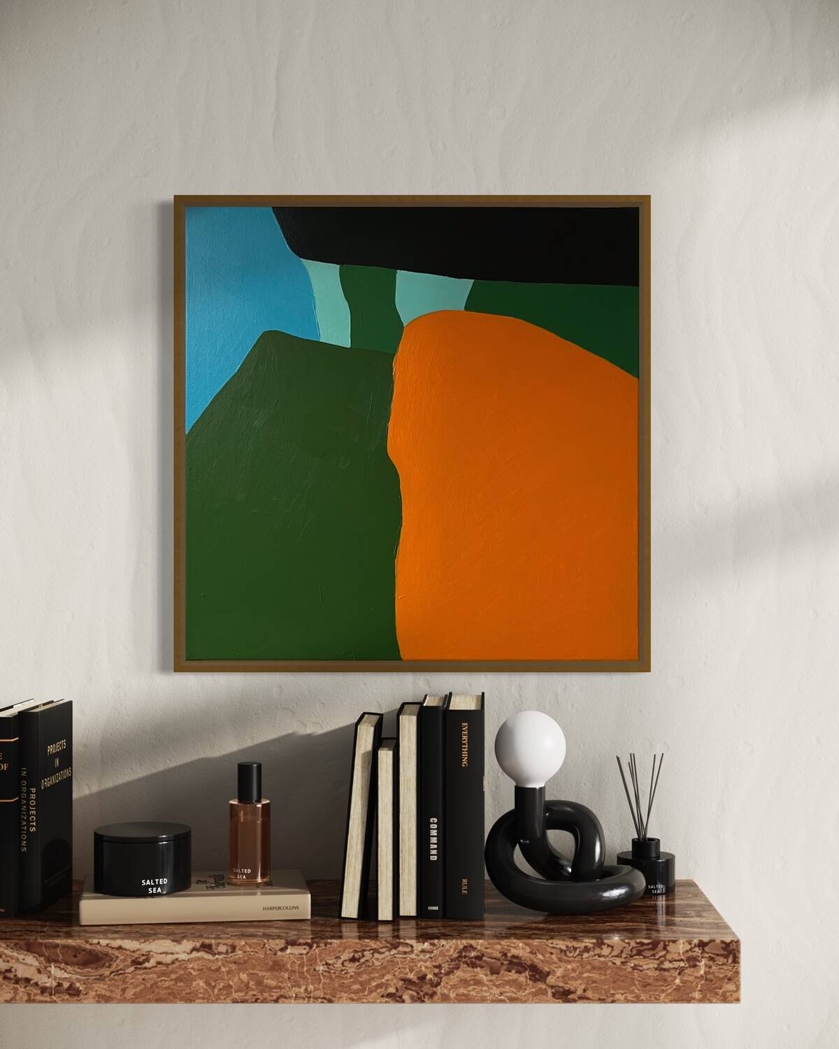 Abstract on canvas 50x50cm signed Bodasca